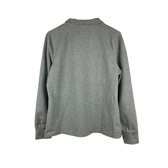 Danskin Now Gray Full-Zip Jacket L/G 12-14 Cotton Blend Womens Activewear - Picture 2 of 6